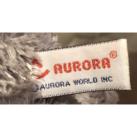 Aurora World Ellie 8” Gray Elephant Very Soft Stuffed Plush Animal Mini Flopsie - Picture 9 of 10